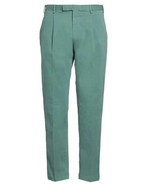 Pt Torino Man Pants Dark green Size 36 Cotton, Elastane