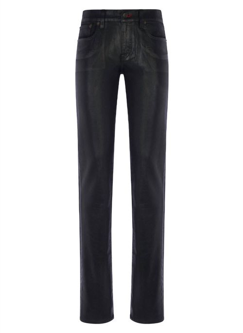 Shilah Waxed Denim Skinny Jeans In Black