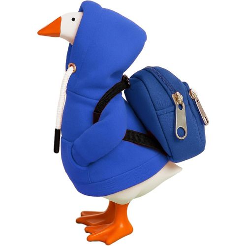 TEMU Desk Goose Outfits, Purple Hoodie And Backpack Set, 7 Inch Mini Desk Goose Clothes, Fall Themed Decor For Goose Lovers And Coworker