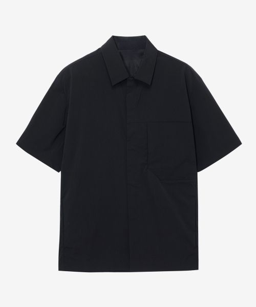 Utility Nylon Short-Sleeve Shirt Jacket