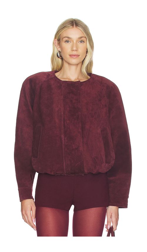 Ducie Suki Coat in Burgundy. - L also in M, S