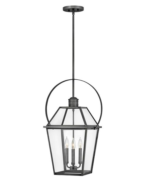 Blackened Brass LED Outdoor Lantern from the Nouvelle Collection