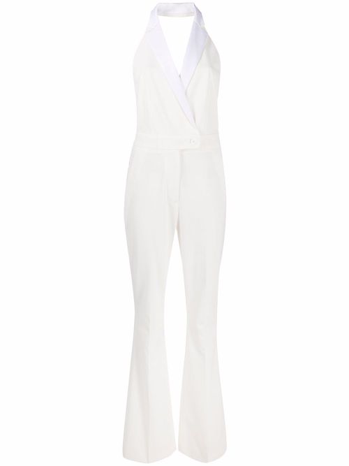 DONDUP double-breasted sleeveless jumpsuit - White