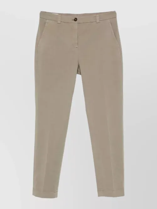 Incotex - leyre straight leg cotton trousers belt loop