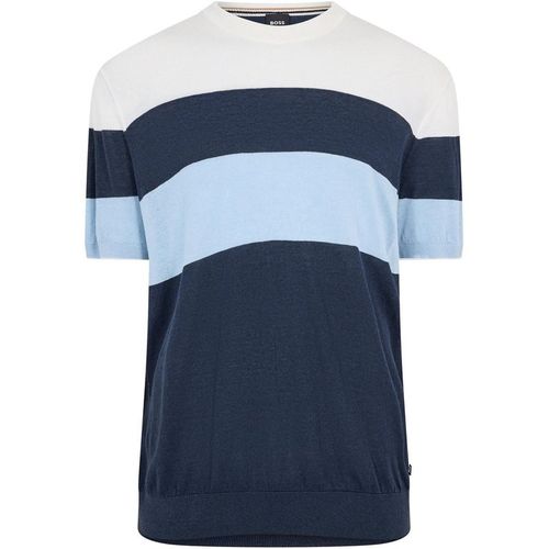 Boss Mens Tramonte Knitted Top in Dark Blue - Mediu