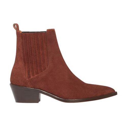 Suede cowboy ankle boots