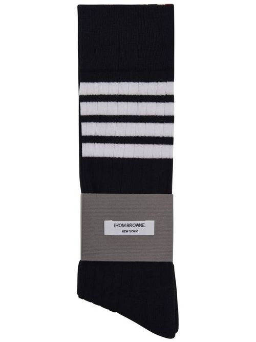 4-Bar athletic mid-calf socks - Blue