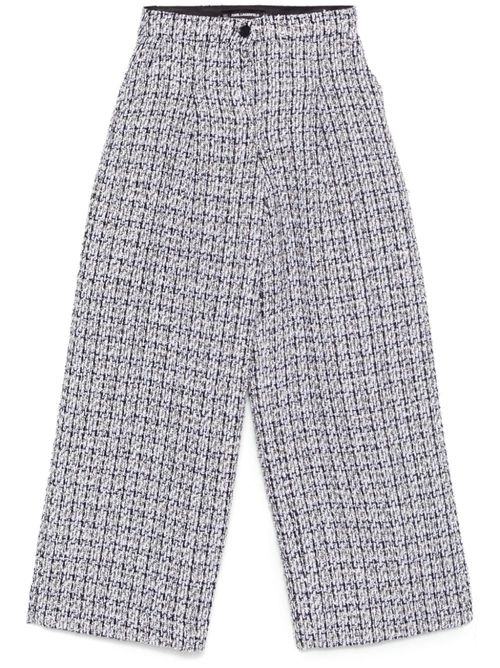 Bouclé trousers - White