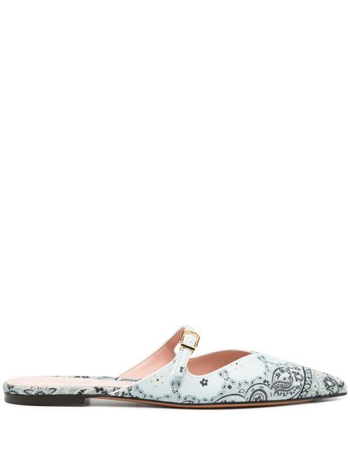Aura paisley-print mules - Blue
