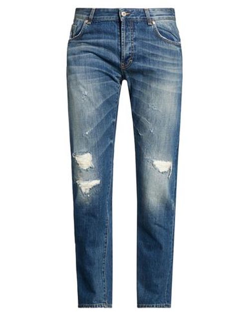 Man Jeans Blue Size 32 Cotton, Elastane