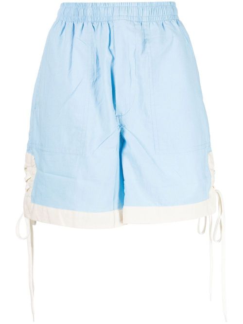 Side-tie bermuda shorts - Blue