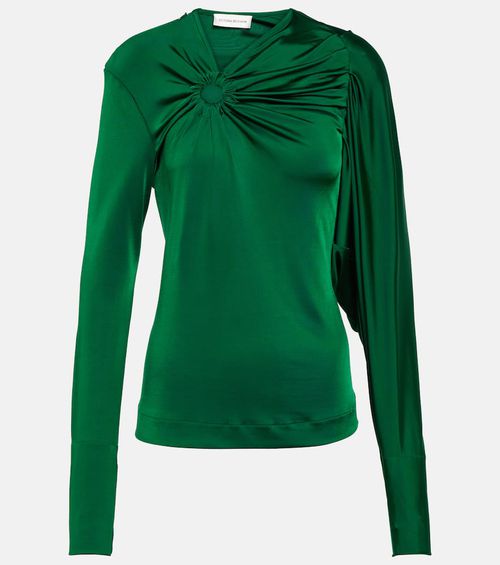 Gathered jersey top