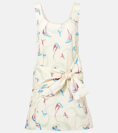 Printed cotton minidress