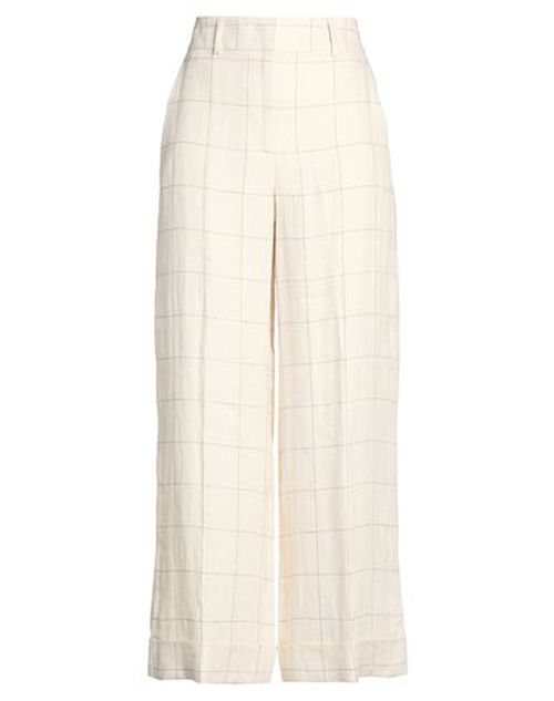 Easy Woman Pants Cream Size 6 Linen