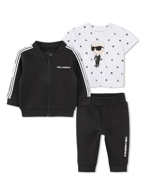 Logo-print tracksuit (set of three) - Black