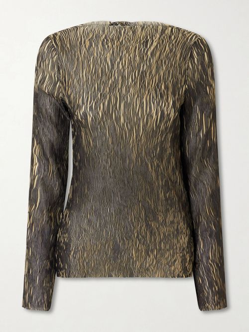 Plissé Blouse - Green