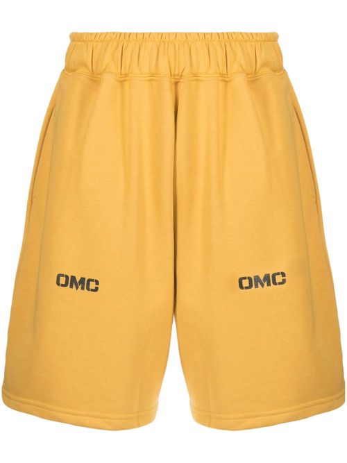 Logo-print track shorts - Yellow