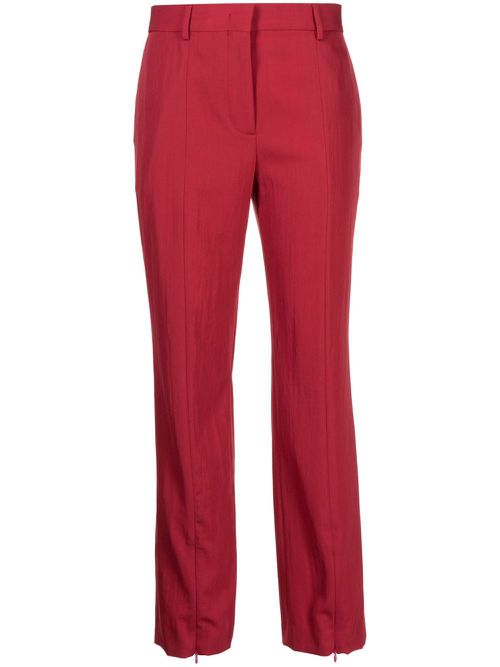 High-waisted tailored trousers