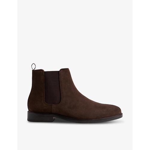 Mens Brown Renor Elasticated-panel Suede Chelsea Boots
