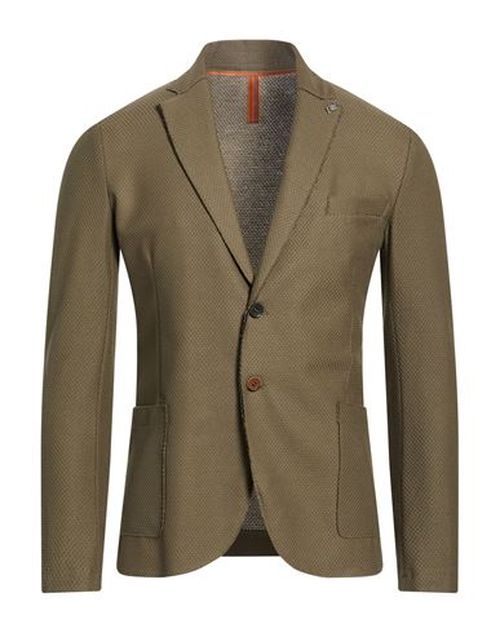 Man Blazer Khaki Size 36 Cotton, Polyester, Elastane