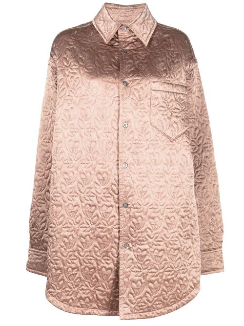 Jacquard quilted shirt - Neutrals