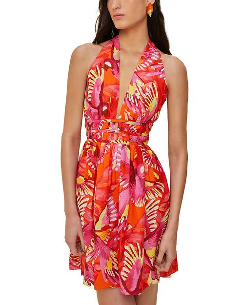 Flying Birds Halter Mini Dress