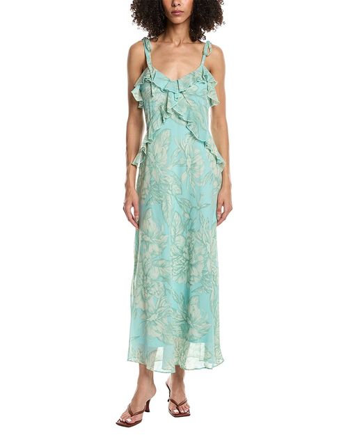 Sleeveless Floral Printed Maxi Dress