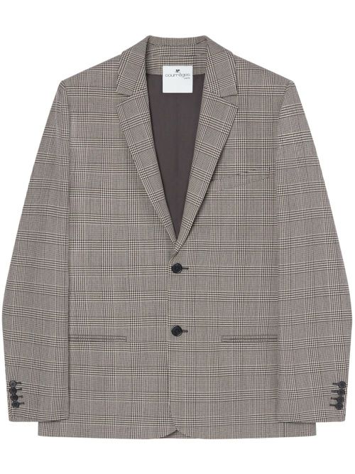 Prince of Wales-patterned blazer - Black