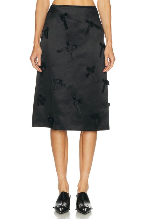 Jil Sander Origami Bow Skirt in Black - Black. 38 also