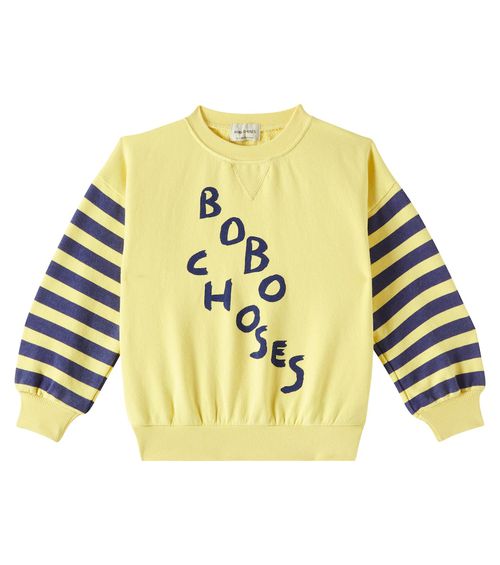 Bobo Choses Logo striped cotton jersey sweatshirt