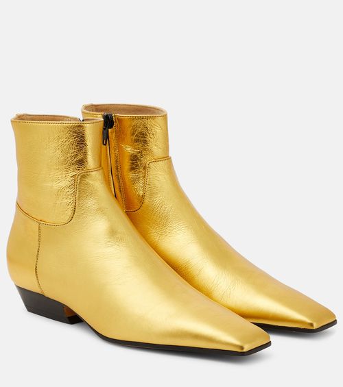 Marfa metallic leather ankle boots