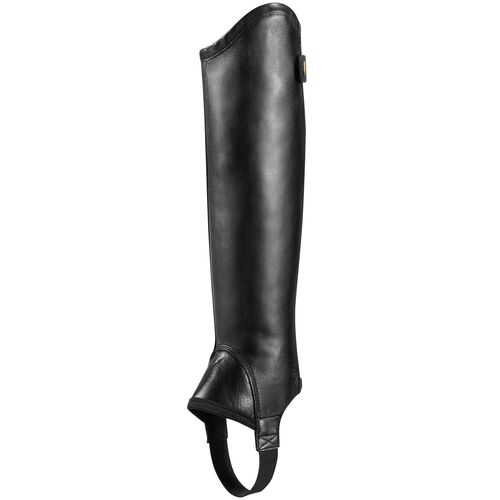 Concord Chap in Smooth Black Leather, Tall Height, Large Calf
