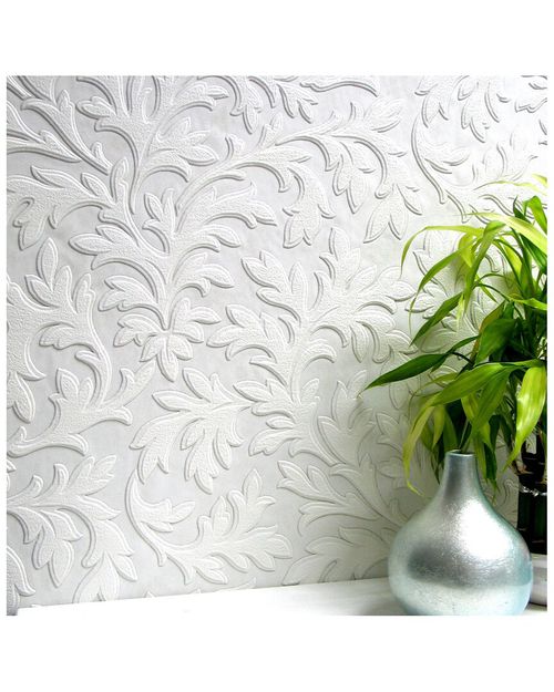 High Leaf Paintable Textured Vinyl Wallpaper