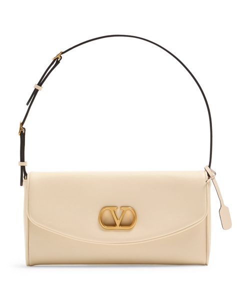 Leather Vain Soft Shoulder Bag