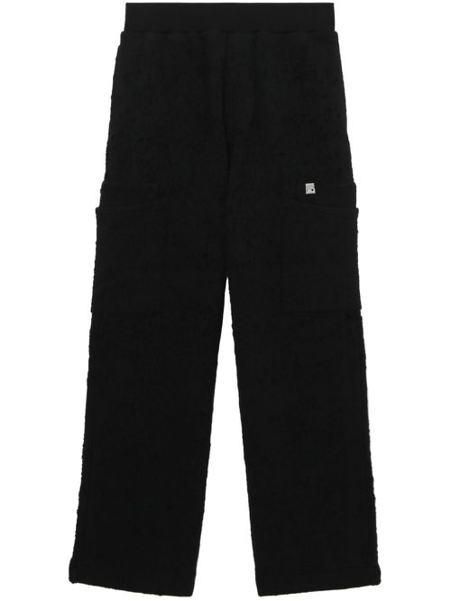 Cotton wide-leg trousers - Black
