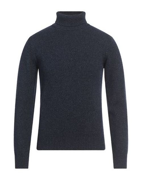 Barba Napoli Man Turtleneck Navy Size 42 Merino Wool, Viscose, Polyamide, Cashmere