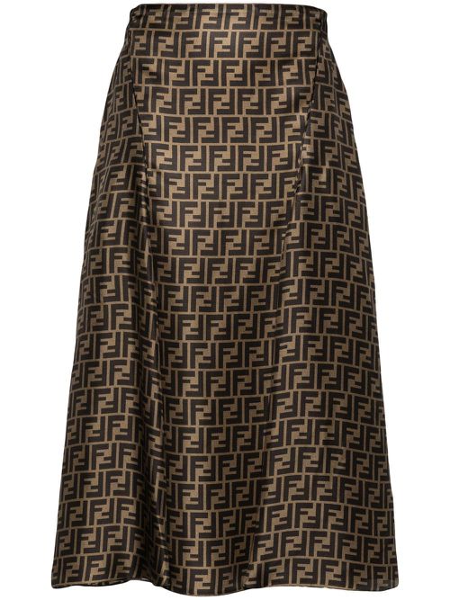 FF Silk Midi Skirt - Women's - Silk