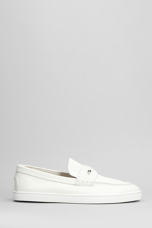 Chambeliboat Loafers In White Leather