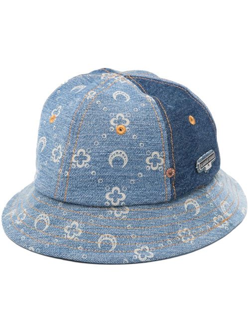 Patchwork denim hat - Blue
