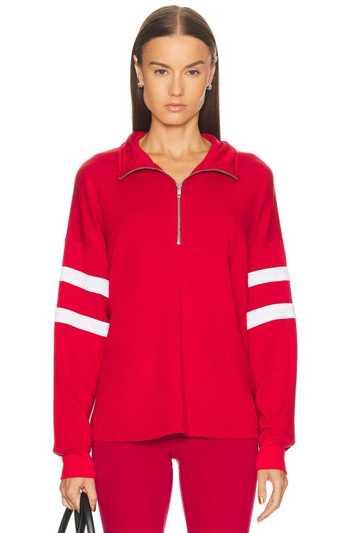 YEAR OF OURS Varsity Half Zip in Red