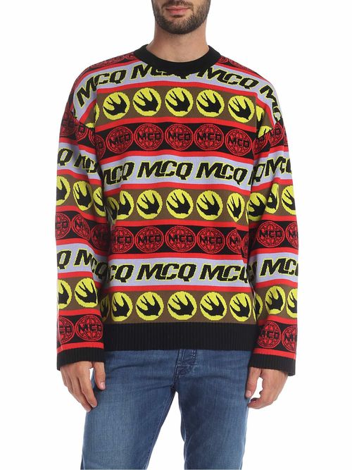 Tape crew-neck pullover