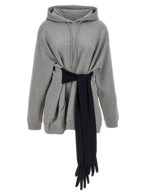 Hoodie Dress With Gloves Dresses Gray