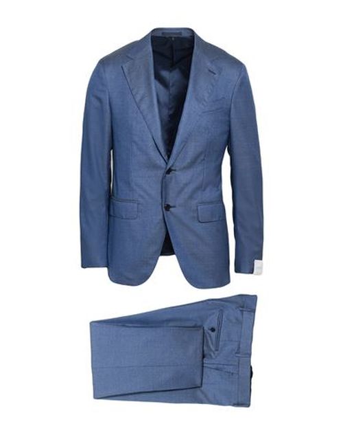Man Suit Slate blue Size 36 Wool