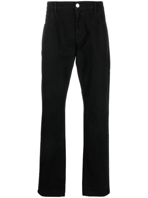 Mid-rise straight-leg jeans - Black