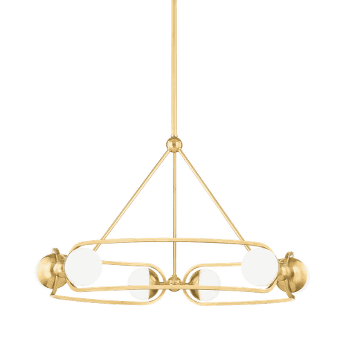 Aged Brass LED Chandelier from the Hartford Collection
