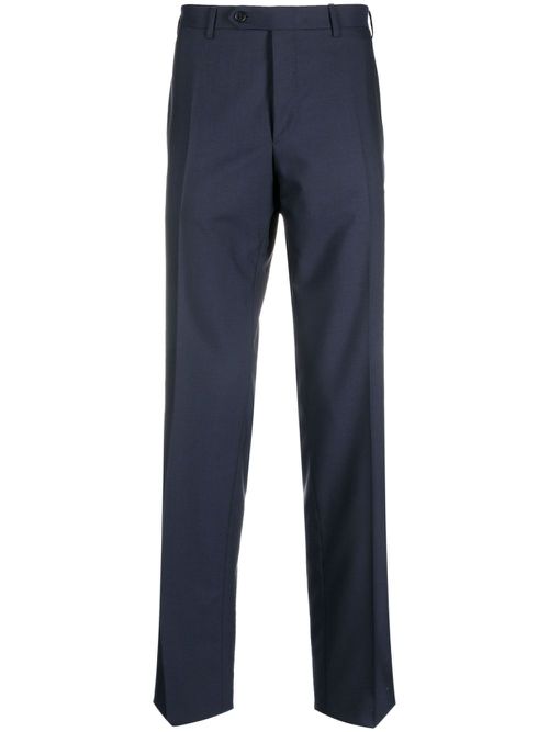 Mid-rise wool chinos - Blue