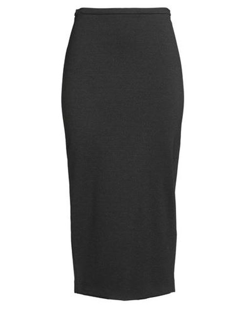 Woman Midi skirt Charcoal Size 10 Viscose, Nylon, Elastane