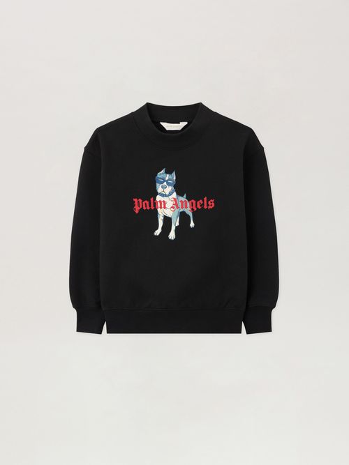Palm Dog Crewneck Kids  Nero/black