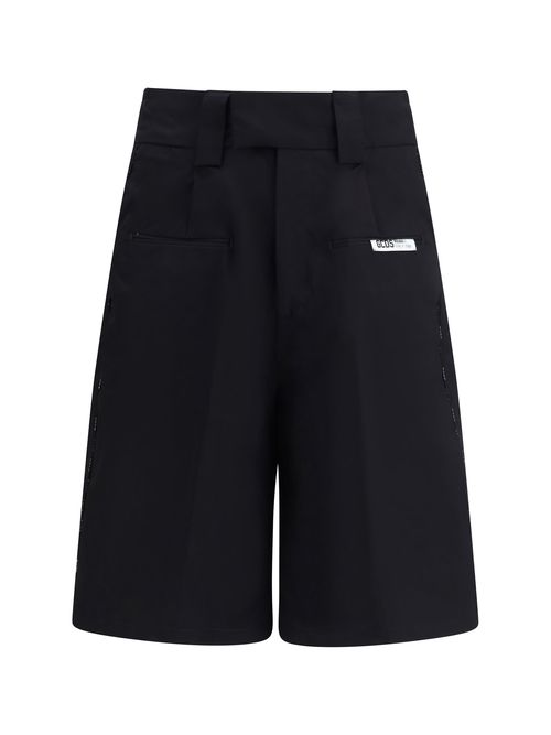 Logo Piping Bermuda — Black