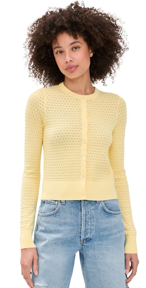 The Pointelle Dani Cardigan Sunshine